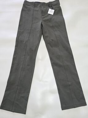 Standard Surplus Women's Straight Stretch Dress Pants, Size S, Olive Green.